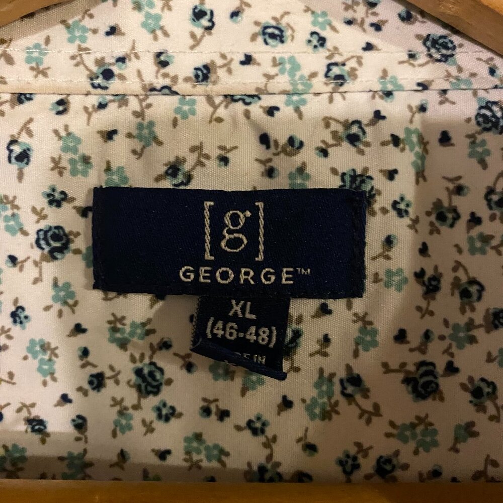 GEORGE FLOWERED XL SHORT SLEEVE SHIRT
